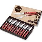 Jogo Churrasco 12 Peças Polywood Vermelho Sortidos Laminas De