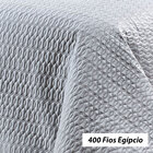 Jogo Cobre Leito King Size 400 Fios Egípcio 100% Algodão Cinz