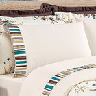 Jogo Cobre Leito Queen Palha + Jogo De Cama - 7 Peças Supreme