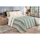 Jogo Cobre Leito Queen Palha + Jogo De Cama - 7 Peças Supreme