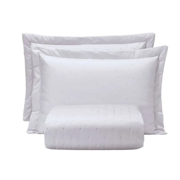 Jogo Cobre Leito Toque De Algodão 250 Fios King 280x260cm Bra