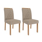 Jogo Com 02 Cadeiras Juliana Wood Ii Bege
