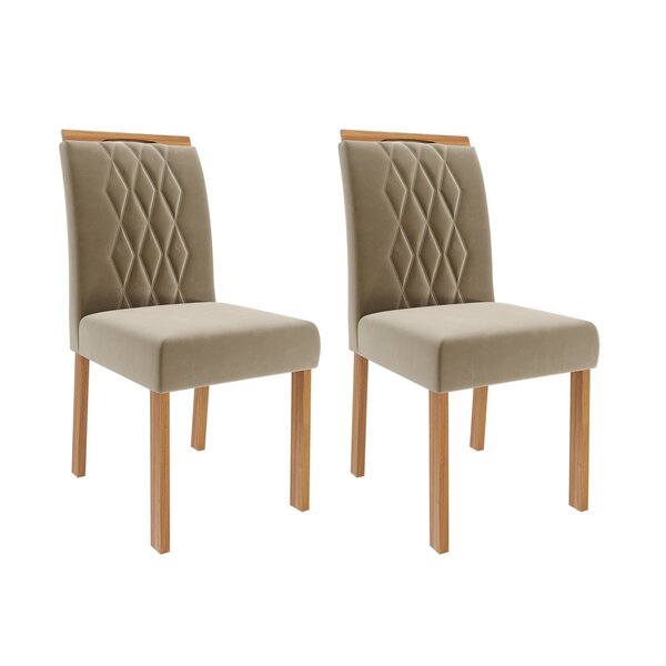 Jogo Com 02 Cadeiras Juliana Wood Ii Joli