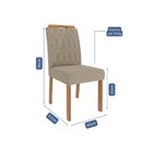 Jogo Com 02 Cadeiras Paola Wood Ii Madeira/bege