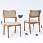 Jogo Com 2 Cadeiras De Jantar Oiti 52,5cm X 47cm X 86cm Madei