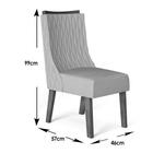 Jogo Com 2 Cadeiras Para Sala De Jantar Estofada Jade Dj Móve