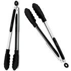 Jogo Com 2 Pinça Em Silicone De 29,5 E 25,5cm Preto Unyhome