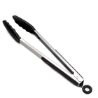 Jogo Com 2 Pinça Em Silicone De 29,5 E 25,5cm Preto Unyhome