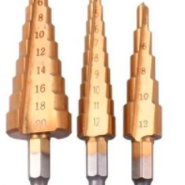 Jogo Com 3 Brocas Escalonadas Hss 3 A 20mm Titânio