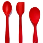 Jogo Com 3 Peças Colher De Arroz E Espatula Silicone Unyhome.