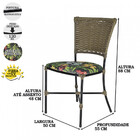 Jogo Com 4 Cadeiras Gramado Fibra Sintética Junco Para Área E