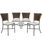 Jogo Com 4 Cadeiras Gramado Fibra Sintética Junco Para Área E