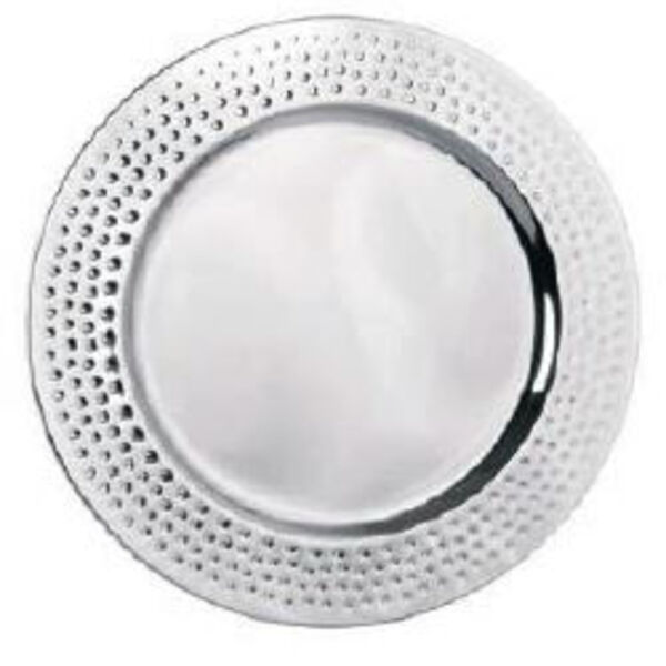 Jogo Com 4 Sousplat Inox Martelado 33 Cm - Mimo Style - An2051