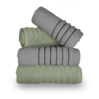 Jogo Com 4 Toalhas Wave Premium 450g/m² Algodão Banhão E Rost