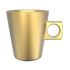 Jogo Com 4 Xícaras Plain Coffee Time Em Vidro 80ml 25797