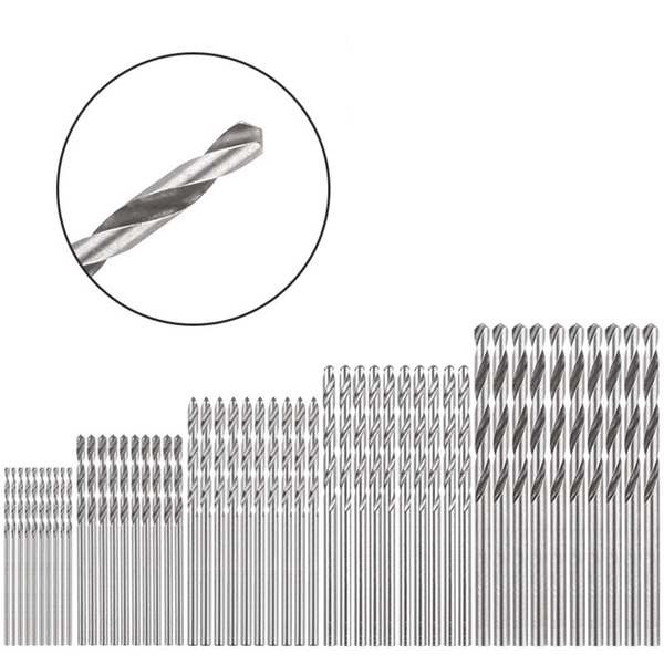 Jogo Com 50 Brocas De Aço Rápido Lorben 1mm 1,5mm 2mm 2,5mm 3