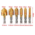 Jogo Com 6 Brocas Escareadoras Lorben Chanfrar Madeira Alumín
