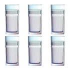 Jogo Com 6 Copos Alto Palace Furta-cor Em Vidro 360ml