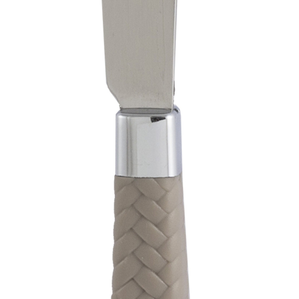 Jogo Com 6 Espátulas Rattan Prata 16 Cm - Mimo Style - Atj06ep