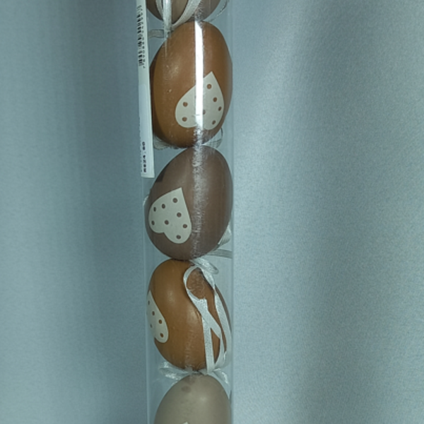 Jogo Com 6 Ovos De Páscoa Marrom E Coração 6cm