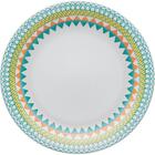 Jogo Com 6 Pratos De Mesa Raso 26cm Floreal Bilro Branco - Ox