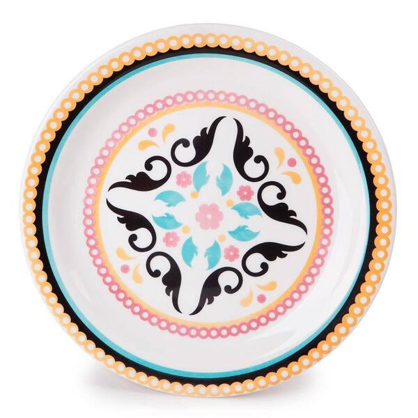 Jogo Com 6 Pratos De Sobremesa 20 Cm Floreal Luiza - Oxford