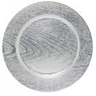 Jogo Com 6 Sousplat Texture Madel Prata 33 Cm - Wincy