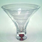 Jogo Com 6 Taças/copos Martini Bola Vermelha Na Base D156239