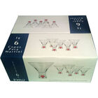 Jogo Com 6 Taças/copos Martini Bola Vermelha Na Base D156239