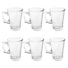 Jogo Com 6 Xícaras 230ml Grande Cappuccino Alça Quadrada