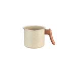 Jogo Com 8 Panelas Antiaderentes De Ceramica E Aluminio Bege