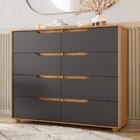 Jogo Cômoda E Cabeceira Bae Nature Titanium Flex