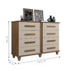 Jogo Cômoda E Guarda Roupa Kawasaki Cinamomo Off White