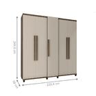 Jogo Cômoda E Guarda Roupa Kawasaki Freijó Off White