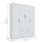 Jogo Cômoda E Guarda Roupa Mandi Branco