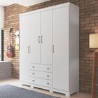 Jogo Cômoda E Guarda Roupa Mandi Branco