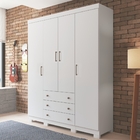 Jogo Cômoda E Guarda Roupa Tássia Branco