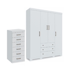 Jogo Cômoda E Guarda Roupa Tássia Branco