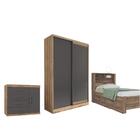 Jogo Completo De Quarto Orleans Atacama Grafite