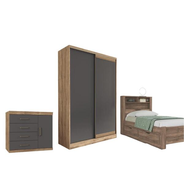 Jogo Completo De Quarto Orleans Atacama Grafite