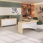 Jogo Completo Escritório Aveiro Carvalho Branco