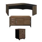 Jogo Completo Escritório Aveiro Charuto Preto