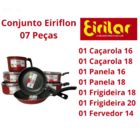 Jogo Conjunto De Panelas 7 Peças Eirilar Teflon Vermelha