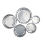 Jogo Conjunto De Tigelas Bowl Potes Com Tampa Aço Inox 5 Pçs