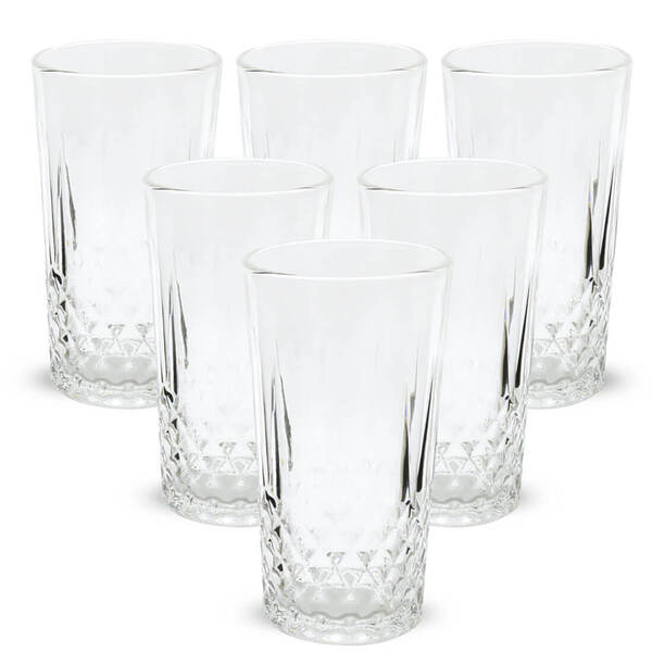 Jogo Copo De Vidro Tipo Long Drink 250ml 6 Peças