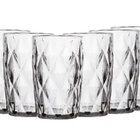 Jogo Copo Diamante 370ml 6 Peças Água Suco Refrigerante