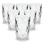 Jogo Copo Diamante Transparente Grande 370ml  6 Peças