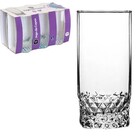 Jogo Copos De Vidro 330ml Cristal Diamond Vinho Suco Água 330