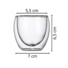 Jogo Copos Em Vidro Kenya Hot Cold 80ml 2 Peças