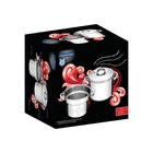 Jogo Cozi-pasta Solar Em Aco Inox Fundo Triplo Com Alcas 2 Pe